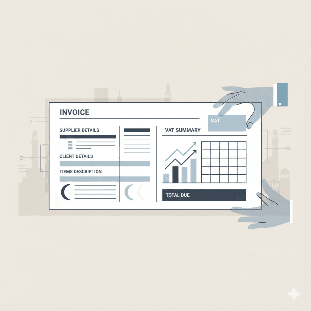 Muscat VAT invoice template design