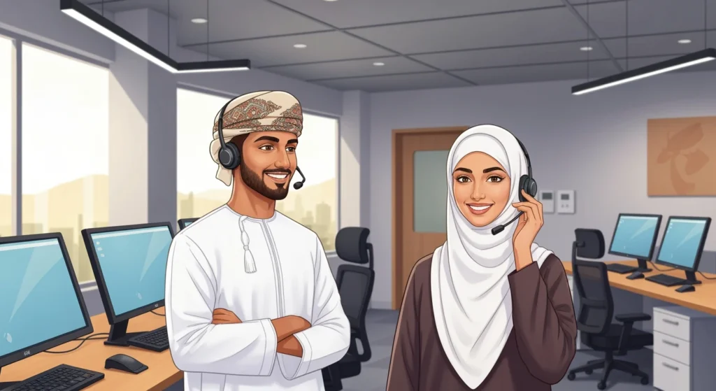 omani_man_woman_call_center